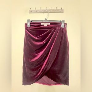 Velvet tulip mini skirt